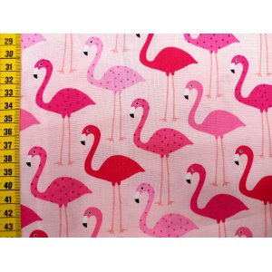 Reststück Baumwollstoff "Flamingo rosa" 55cm Fr. 14.-