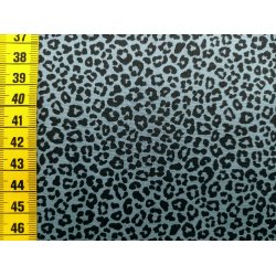 Baumwollstoff "Kleines Leopardenmuster jeansblau"