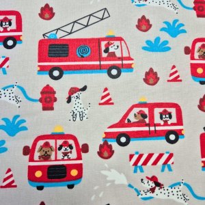 Beschichtete Baumwolle "Feuerwehr grau"