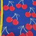 Beschichtete Baumwolle "Kirschen blau/rot"