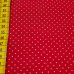 Beschichtete Baumwolle "Kleine Punkte rot/weiss"