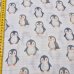 Musselin Stoff "Pinguin weiss"
