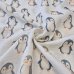 Musselin Stoff "Pinguin weiss"