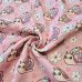 Musselin Stoff "Schnecken rosa"