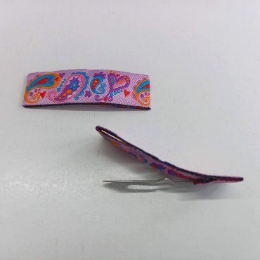 Haarspangen "Paisley Herzen rosa"