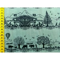 Jerseystoff "Chalet Scherenschnitt mint"