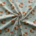 Jerseystoff "Fuchs und Pilze hellmint"