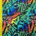 Jersey Stoff "Graffiti schwarz/bunt"