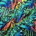 Jersey Stoff "Graffiti schwarz/bunt"
