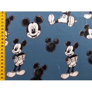 Jerseystoff "Mickey Mouse blau"