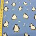 Jersey Stoff "Pinguin jeansblau"