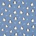 Jersey Stoff "Pinguin jeansblau"
