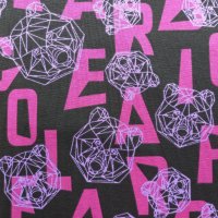 Jerseystoff "Polarbär schwarz/violett"