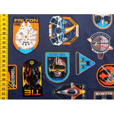 Jerseystoff "Star Wars dunkelblau"