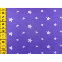 Jerseystoff "Ungleiche kleine Sterne violett"