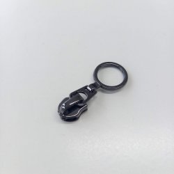 Zipper / Schieber "Ring schwarz" für Reissverschluss