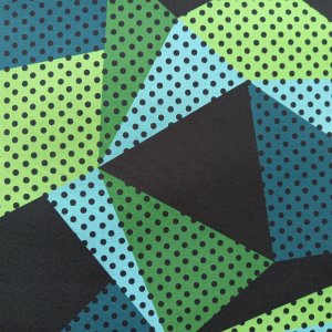 Softshell "Dreieck-Punkte schwarz/grün"