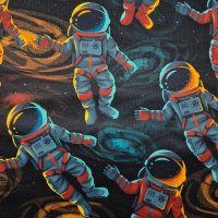 Alpenfleece "Astronauten schwarz"