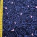 Soft Sweat Stoff "Blumen dunkelblau"