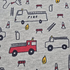 Sweat Stoff "Feuerwehr grau"