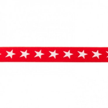 Gummiband "Sterne rot 2cm"