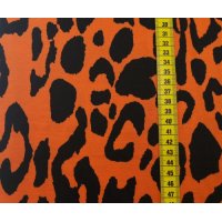 Jerseystoff "Leopardenmuster orange"