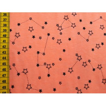 Jerseystoff "Sternenwald neonorange"