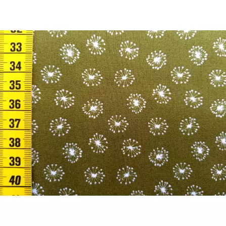 Baumwollstoff "Feuerwerk oliv"