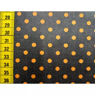 Reststück Beschichtete Baumwolle "Punkte braun/orange" 50 x 70cm Fr. 6.50