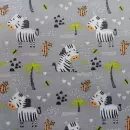 Beschichtete Baumwolle "Zebra grau"