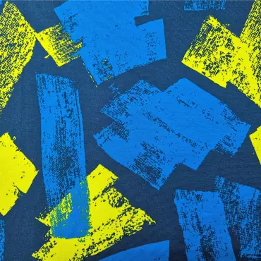Jersey Stoff "Abstrakt blau"