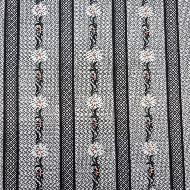 Jerseystoff "Edelweiss schwarz"