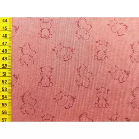 Jerseystoff "Nilpferd rostbraun"