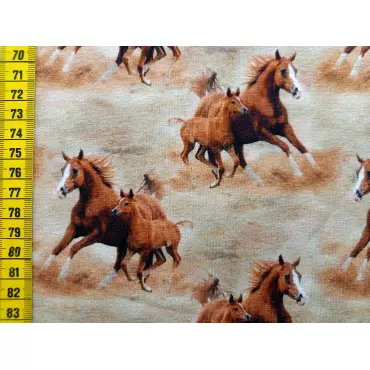 Jerseystoff "Pferdeweide beige"