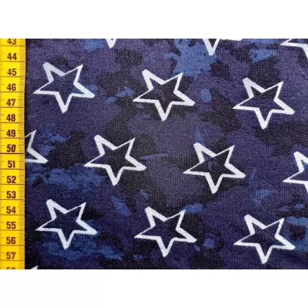 Sweatshirtstoff "Stars blau"