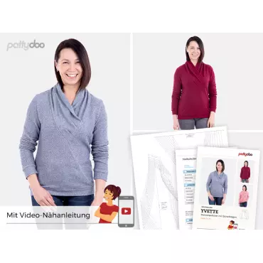 Schnittmuster "Schalkragen-Pullover Yvette"