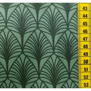 Reststück Beschichtete Baumwolle "Blätter grün" 65cm Fr. 19.-