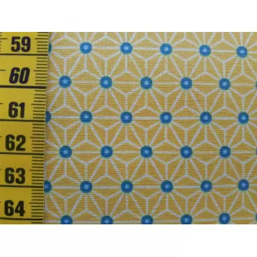 Beschichtete Baumwolle "Origamistern senf-gelb"