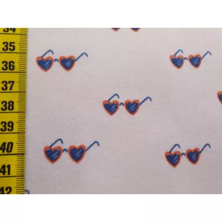 Twill "Herzbrille hellrosa"